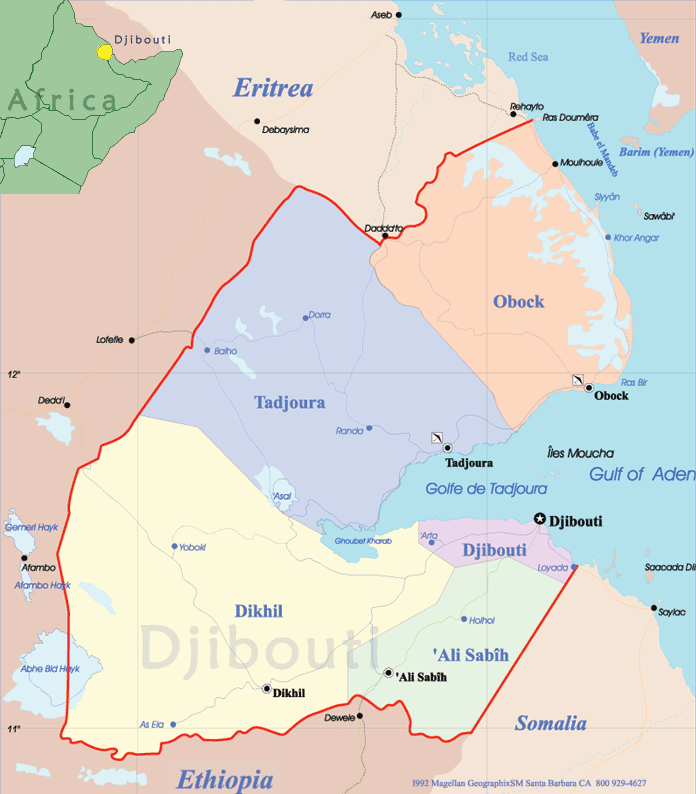 djibouti politique carte